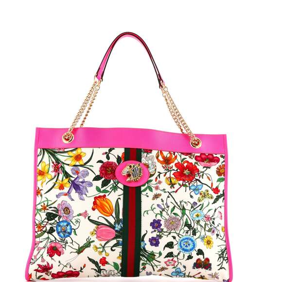 Gucci Handbags - Gucci Rajah Chain Tote Flora Canvas #198328G12B
